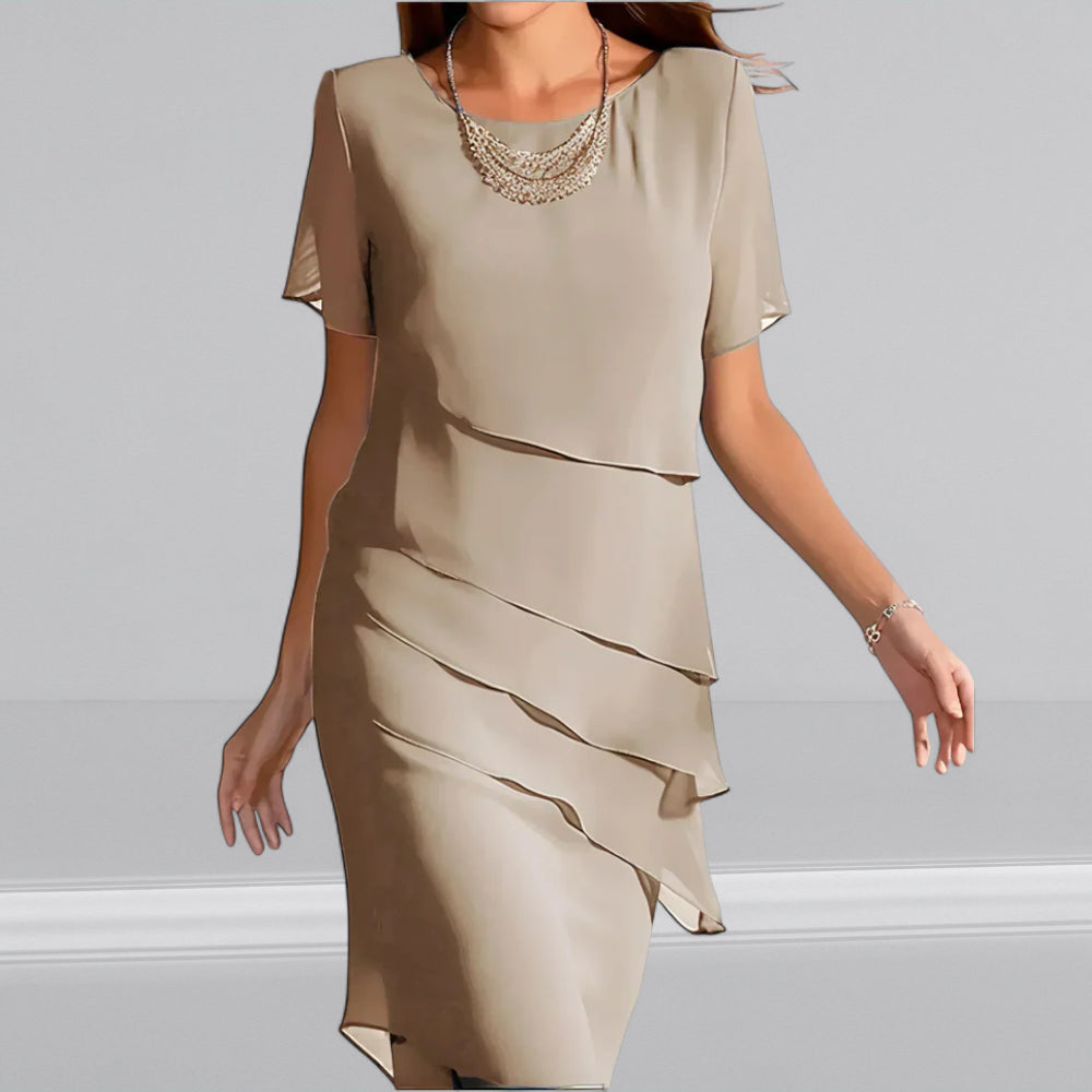 Women's Chiffon Tiered Evening Dress 5