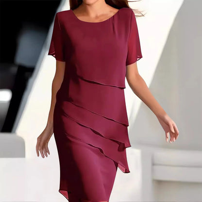 Women's Chiffon Tiered Evening Dress 7