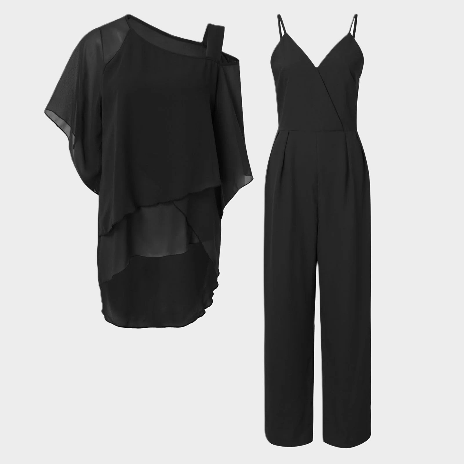 Women's Chiffon Two Piece Set Evening Outfit 2