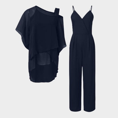 Women's Chiffon Two Piece Set Evening Outfit 6