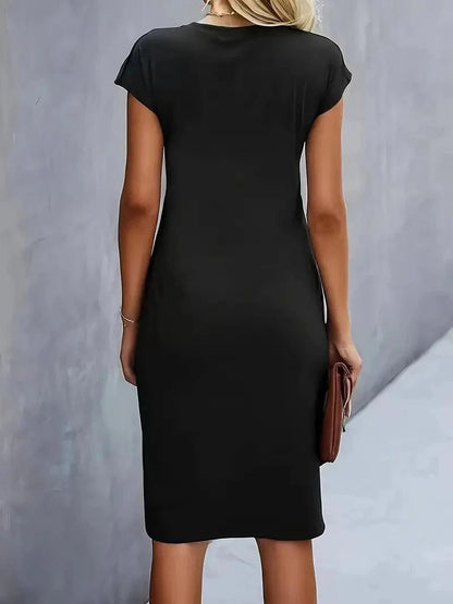 Women's Dress with Round Neckline