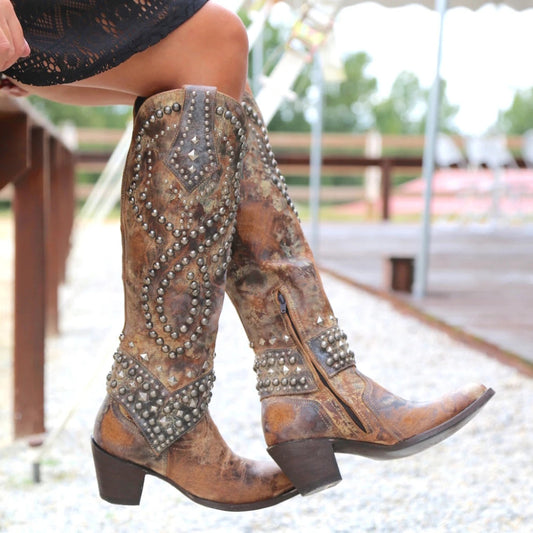 Women's Cowboy Boots Lace Up Western | Knee High Boots 1
