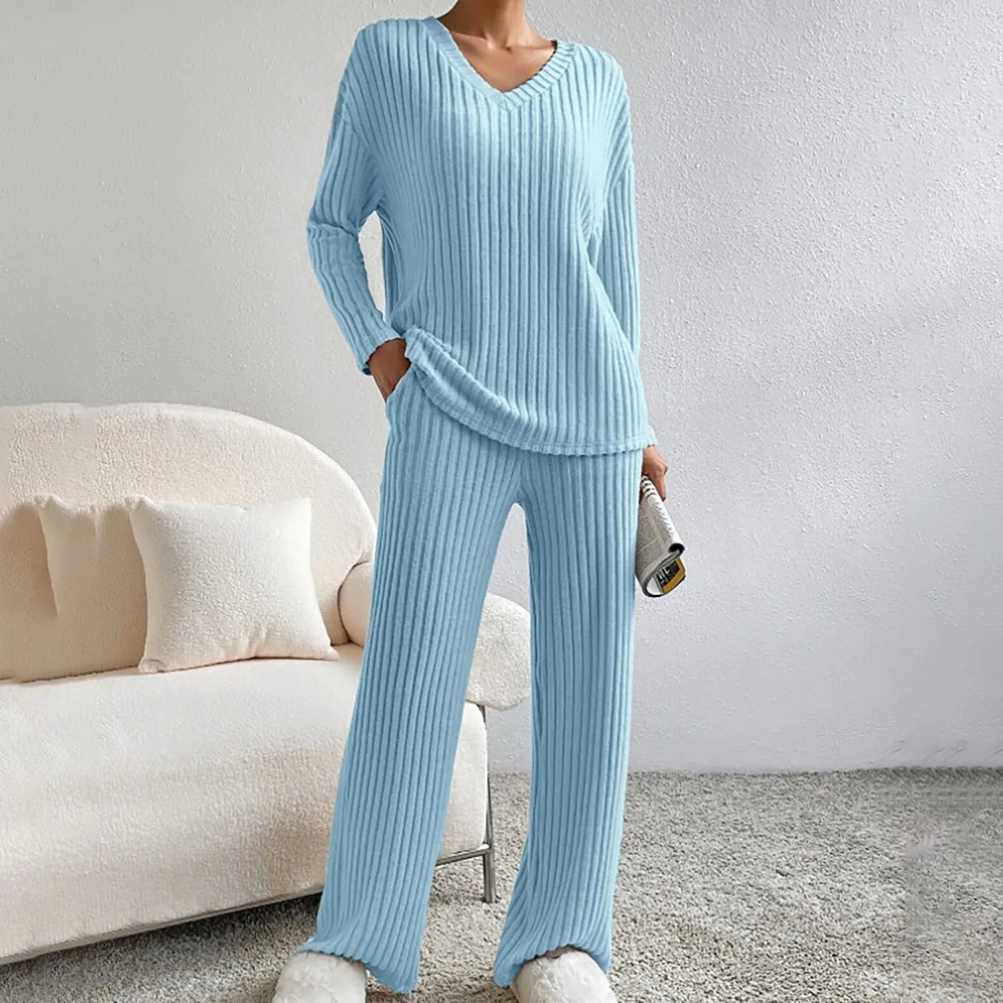 Women's Cozy Knitted Sweater with Versatile Design