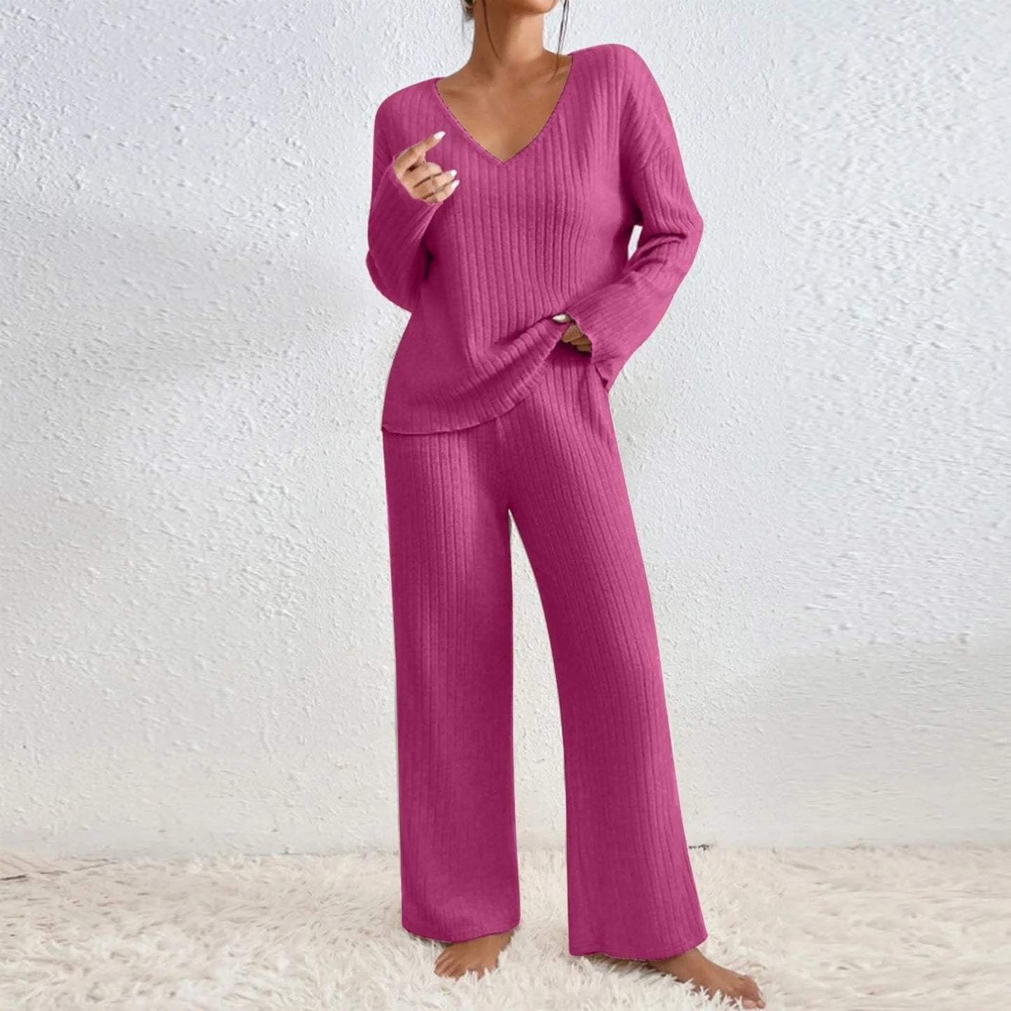 Women's Cozy Knitted Sweater with Versatile Design