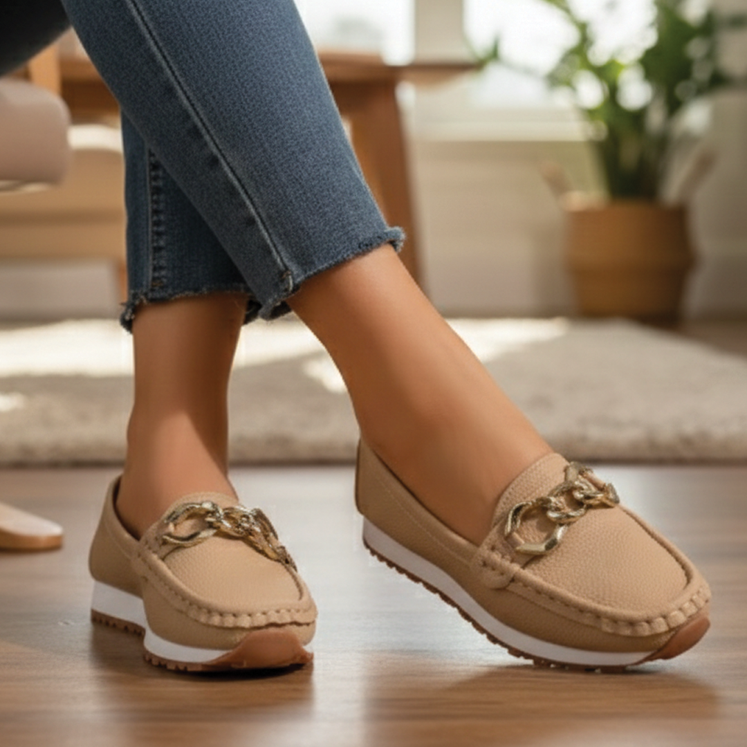 Women's Flat Buckle Loafers Casual Comfort Shoes 1