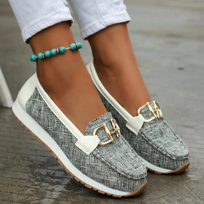Women's Flat Buckle Loafers Casual Comfort Shoes 11