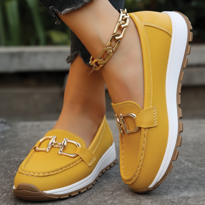 Women's Flat Buckle Loafers Casual Comfort Shoes 14