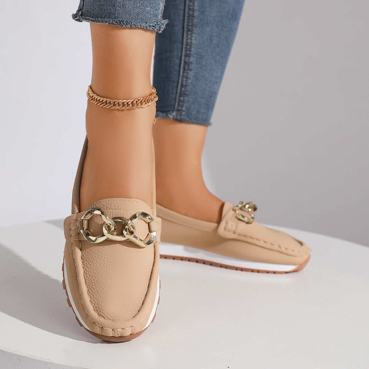 Women's Flat Buckle Loafers Casual Comfort Shoes 2