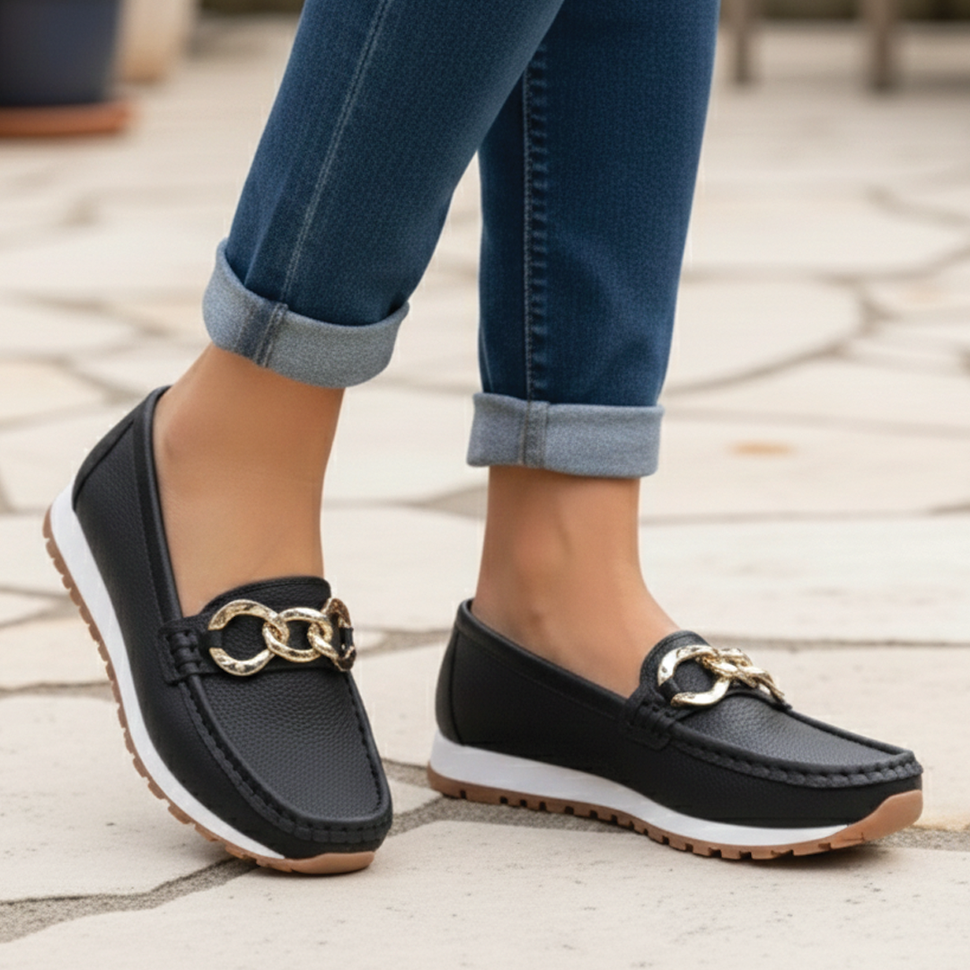 Women's Flat Buckle Loafers Casual Comfort Shoes 3