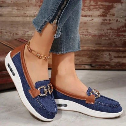 Women's Flat Buckle Loafers Casual Comfort Shoes 5