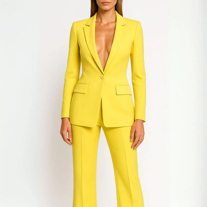 Women's Formal Suit Set Tailored Long Blazer 10