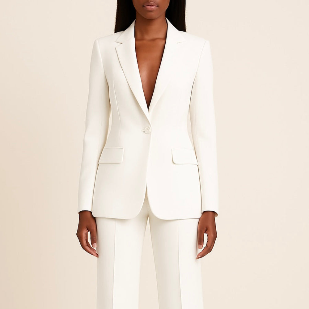 Women's Formal Suit Set Tailored Long Blazer 11