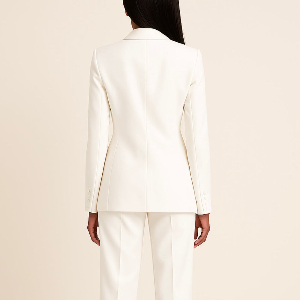 Women's Formal Suit Set Tailored Long Blazer 13