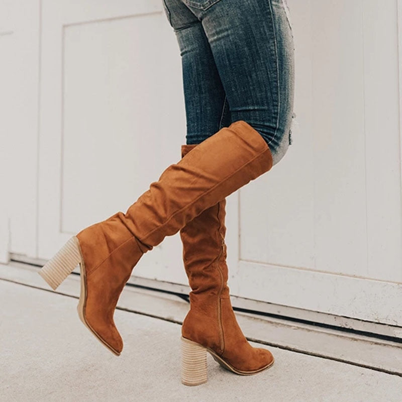 Women's High-Heeled Knee High Boots