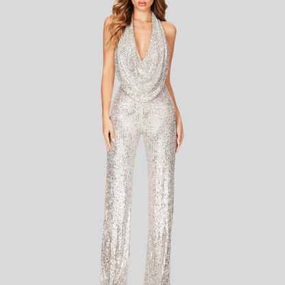Women's Jumpsuit with V-Neckline