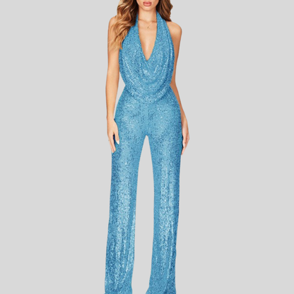 Women's Jumpsuit with V-Neckline