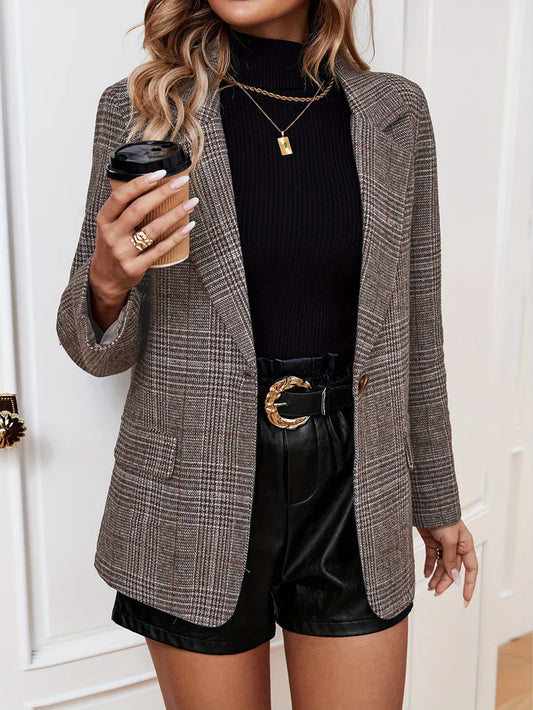 Women’s Long Single-Breasted Blazer