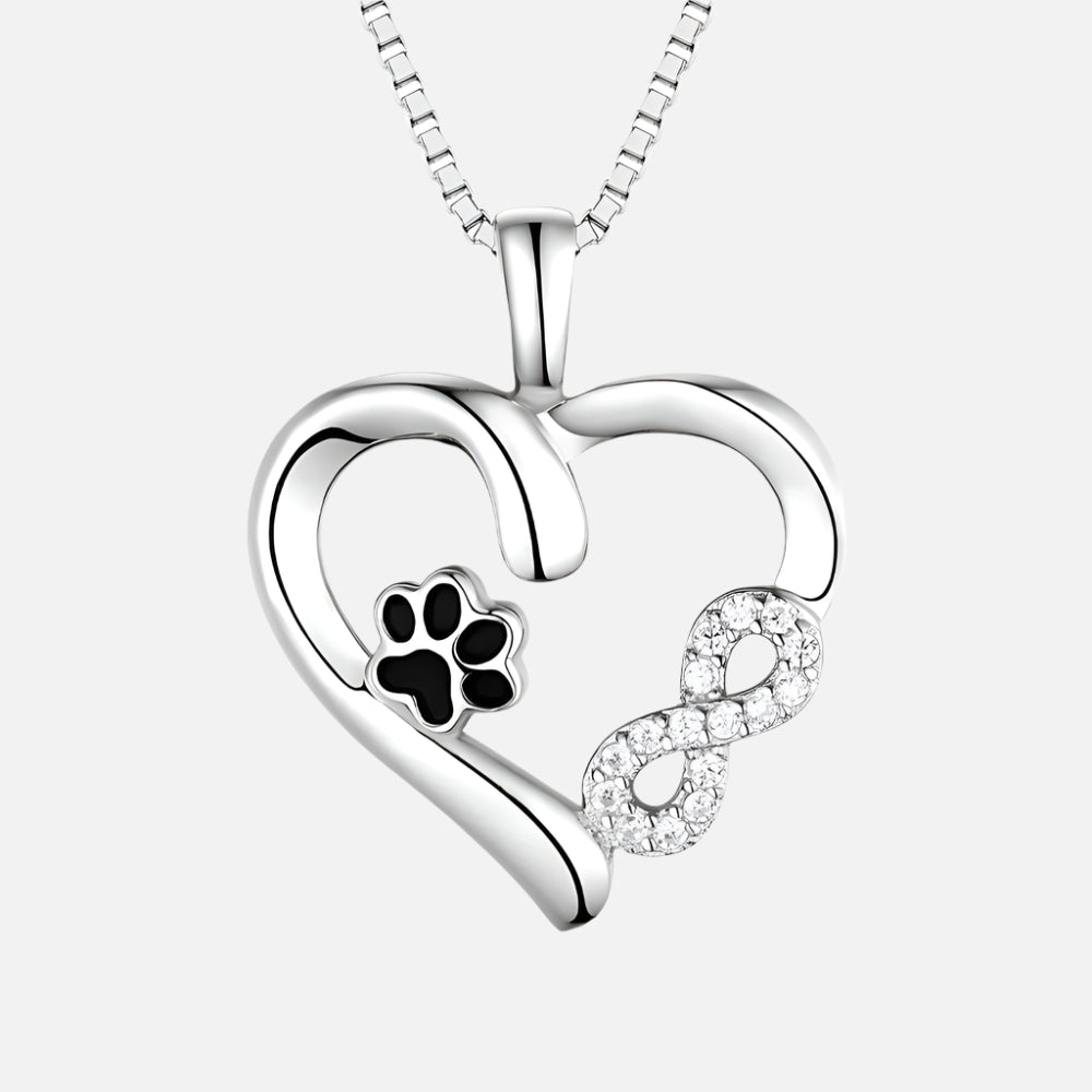 Women’s Necklace with Heart and Paw Symbol Design 2