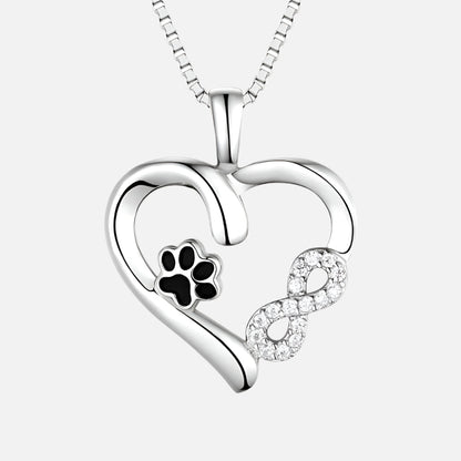 Women’s Necklace with Heart and Paw Symbol Design 2