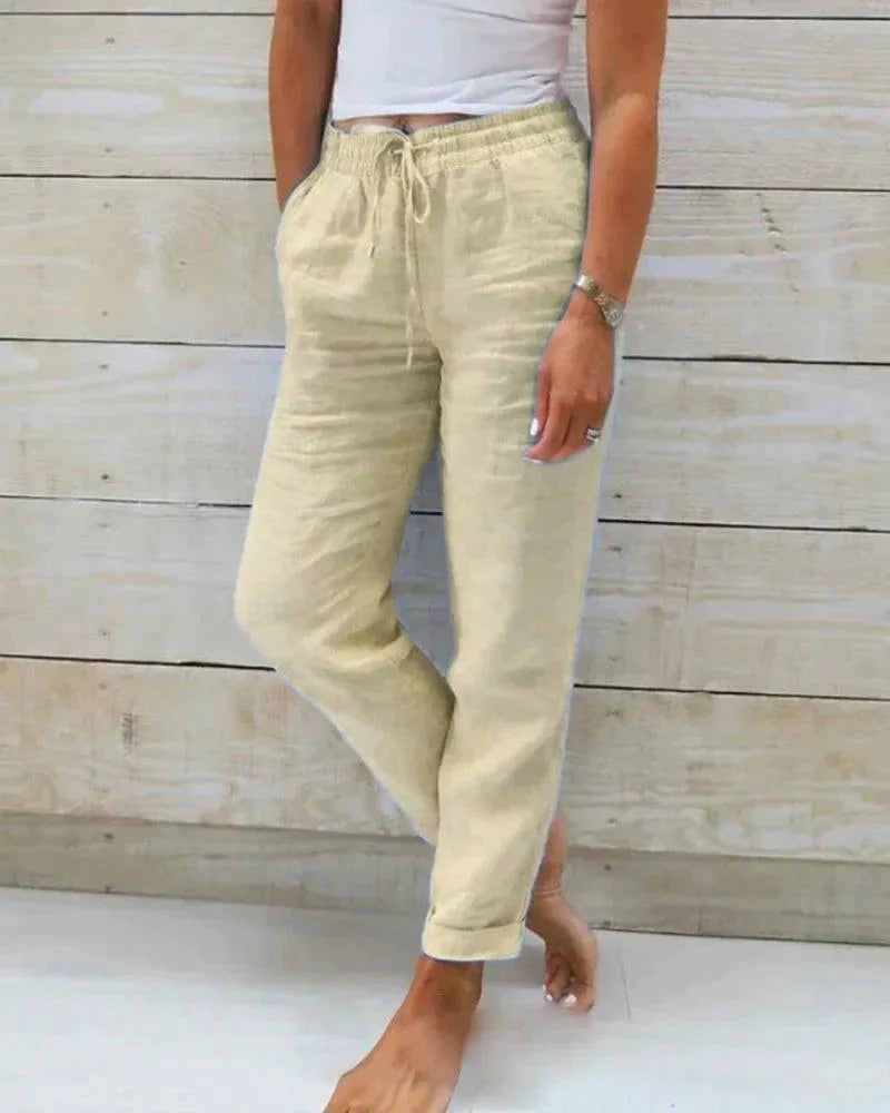 Women's Trousers with Drawstring Waist
