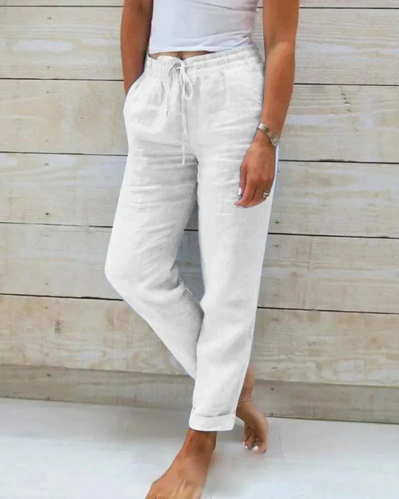 Women's Trousers with Drawstring Waist