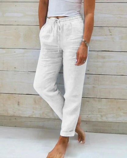 Women's Trousers with Drawstring Waist