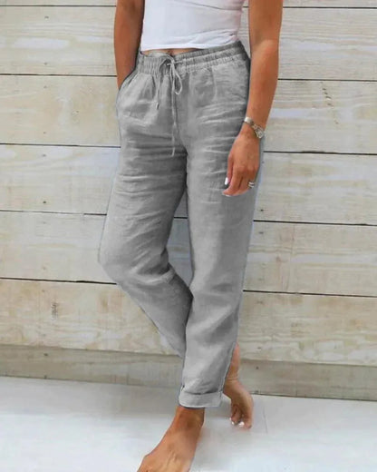Women's Trousers with Drawstring Waist
