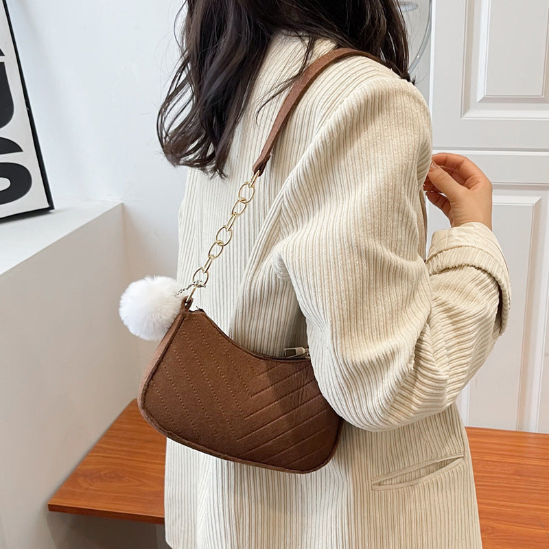 Women’s Structured Shoulder Bag With Chain Detail 2