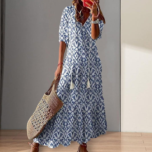 Women's Summer Dress Boho Vintage | Floral Dress 1