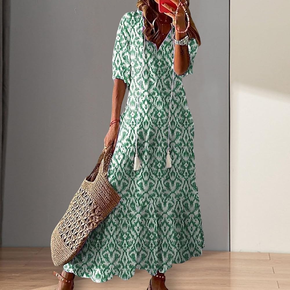 Women's Summer Dress Boho Vintage | Floral Dress 2
