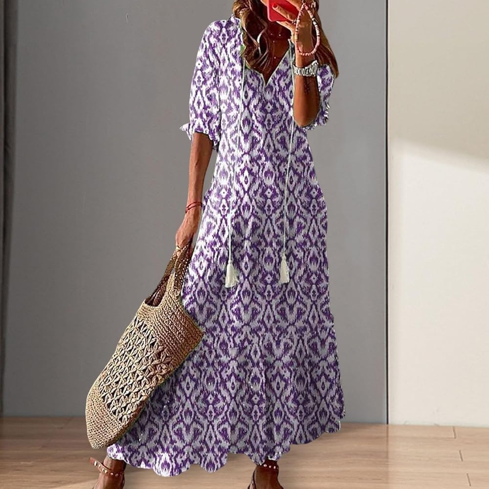 Women's Summer Dress Boho Vintage | Floral Dress 3