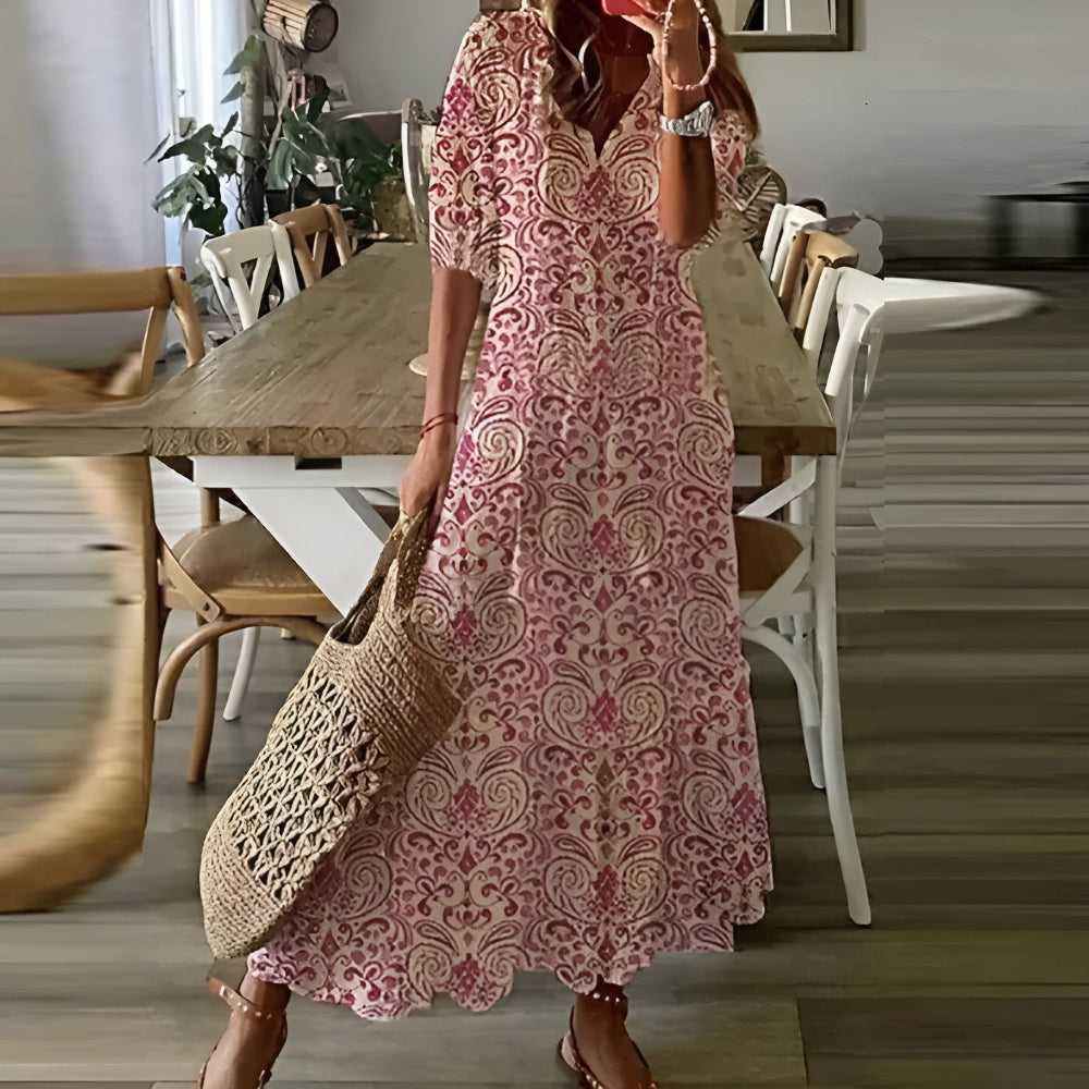 Women's Summer Dress Boho Vintage | Floral Dress 4
