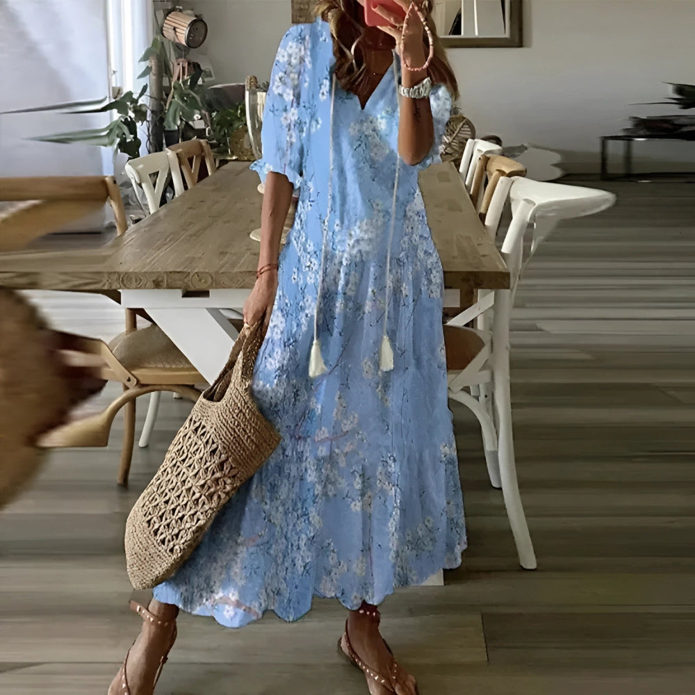 Women's Summer Dress Boho Vintage | Floral Dress 5