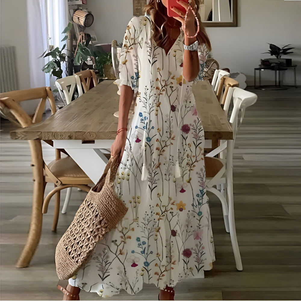 Women's Summer Dress Boho Vintage | Floral Dress 6