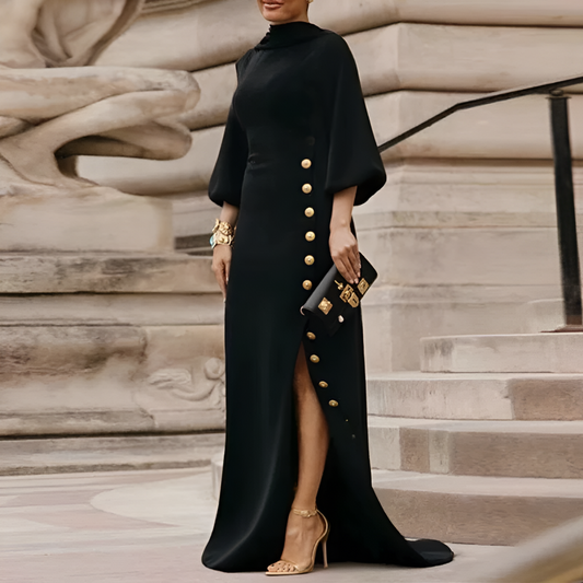 Women's Summer Dress Maxi | Evening Wear Mock Neck1 
