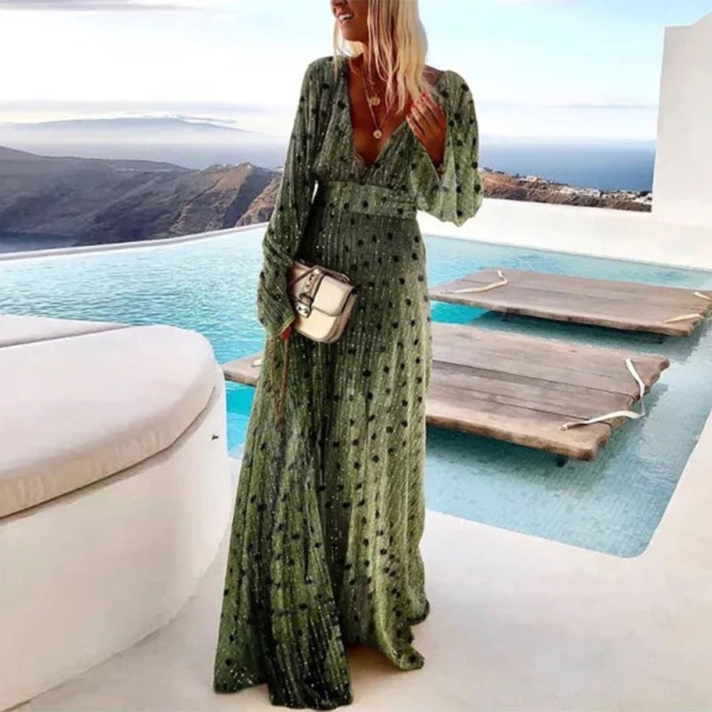 Women's Summer Dress Maxi Long Sleeve | Bohemian Dress 2
