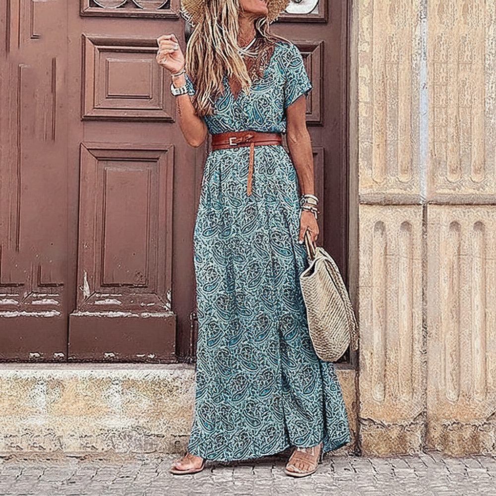 Women's Summer Dress Maxi Long Sleeve | Boho Dress 4