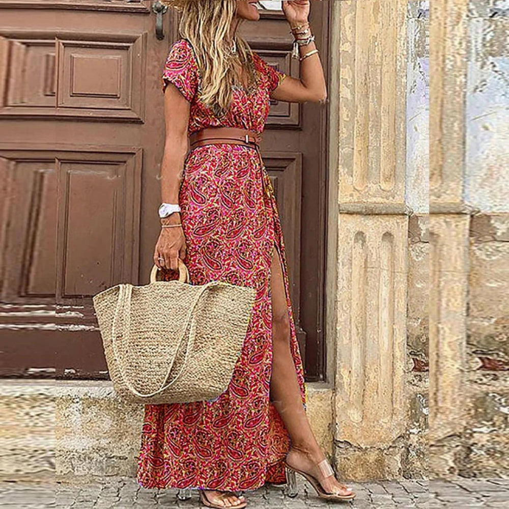 Women's Summer Dress Maxi Long Sleeve | Boho Dress 8