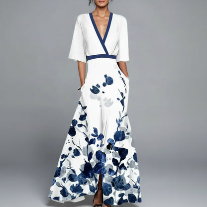 Women's Summer Dress Maxi Long Sleeve | Floral Dress 6