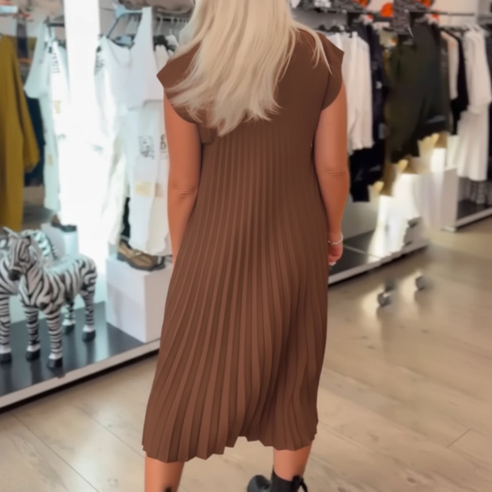 Women's Summer Dress Midi A-Line Casual | Pleated Dress 4