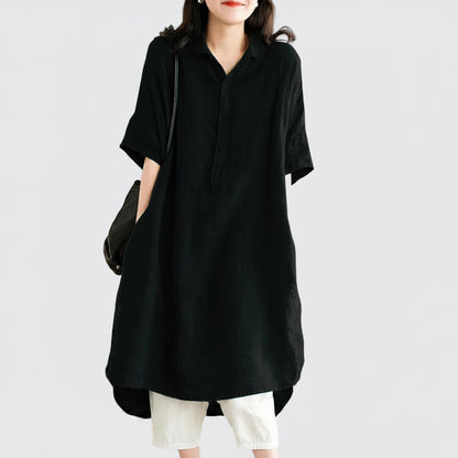 Women's Summer Dress Midi Button-Up Shirt | Casual Dress 10