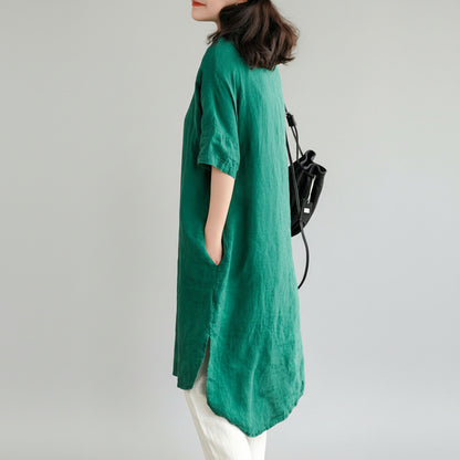 Women's Summer Dress Midi Button-Up Shirt | Casual Dress 2