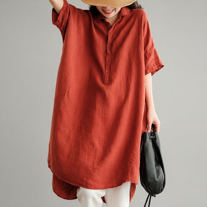 Women's Summer Dress Midi Button-Up Shirt | Casual Dress 3