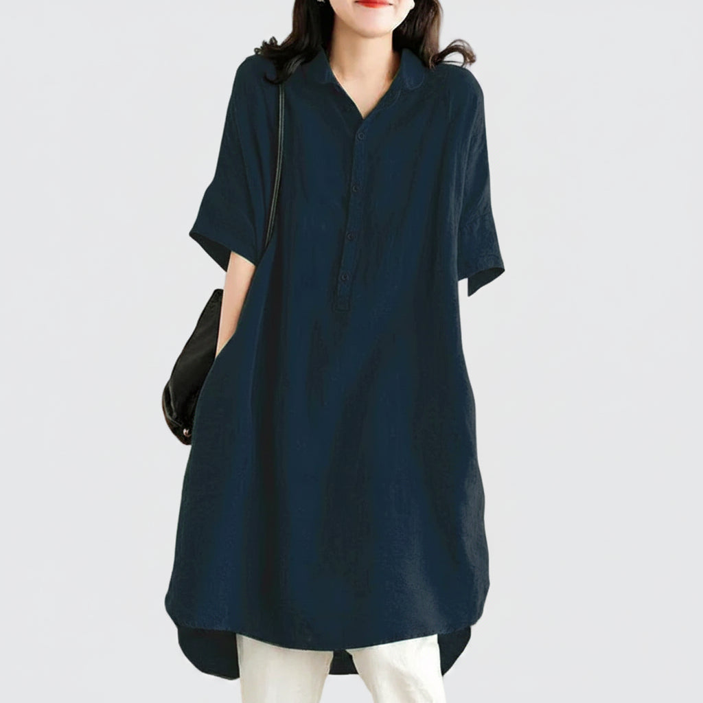 Women's Summer Dress Midi Button-Up Shirt | Casual Dress 6