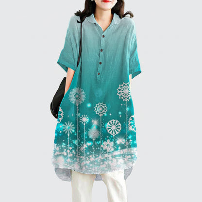 Women's Summer Dress Midi Button-Up Shirt | Casual Dress 7