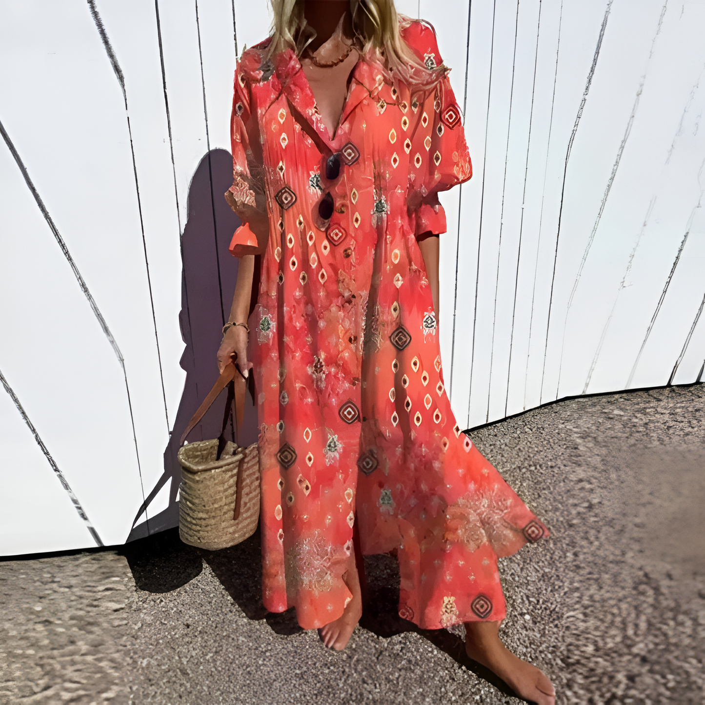 Women's Summer Dress Midi Casual Boho | Floral Dress 4