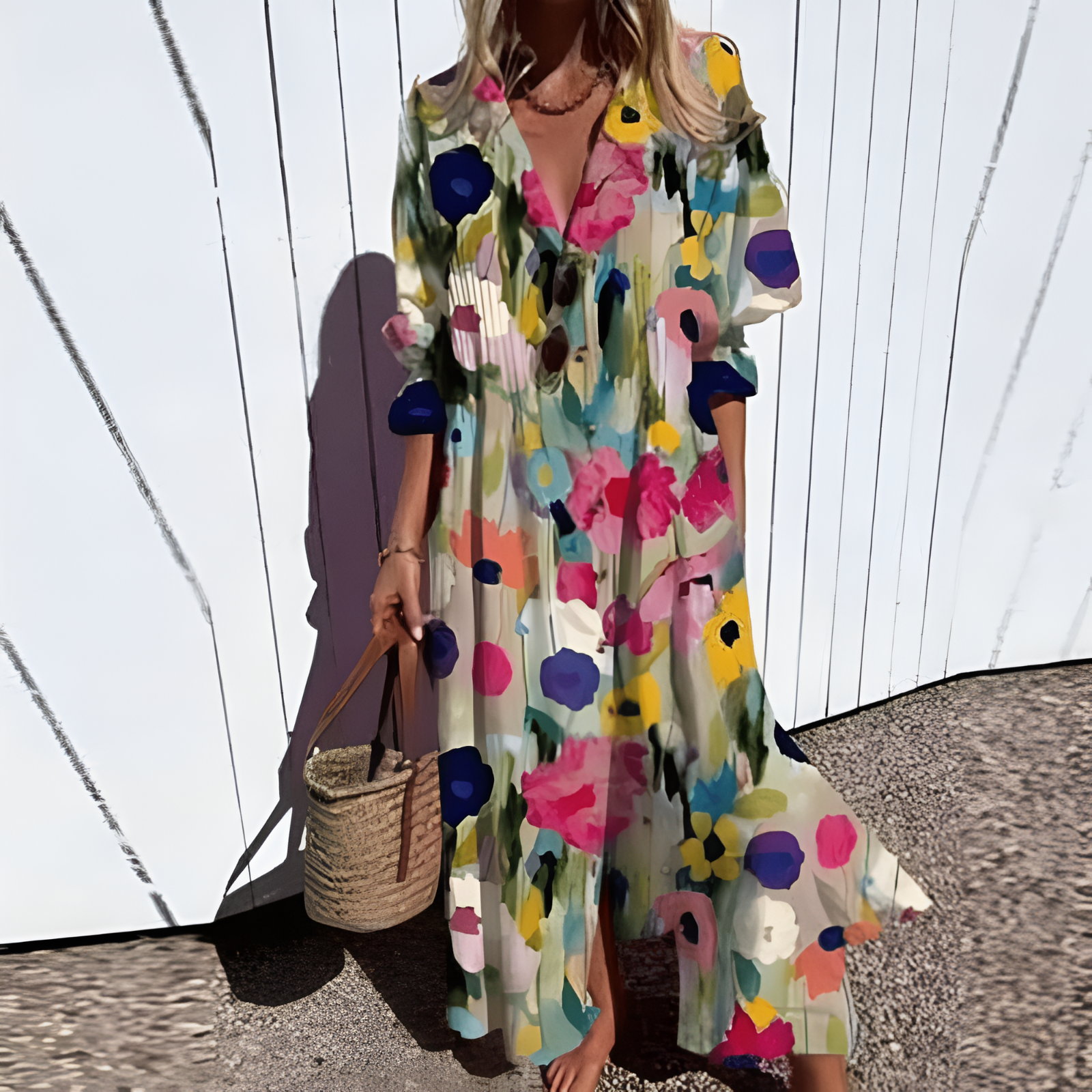 Women's Summer Dress Midi Casual Boho | Floral Dress 6