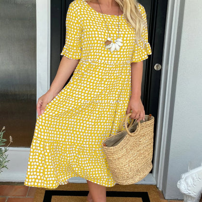 Women's Summer Dress Midi Polka Dot | Floral Dress 12