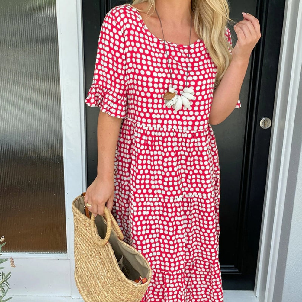 Women's Summer Dress Midi Polka Dot | Floral Dress 5