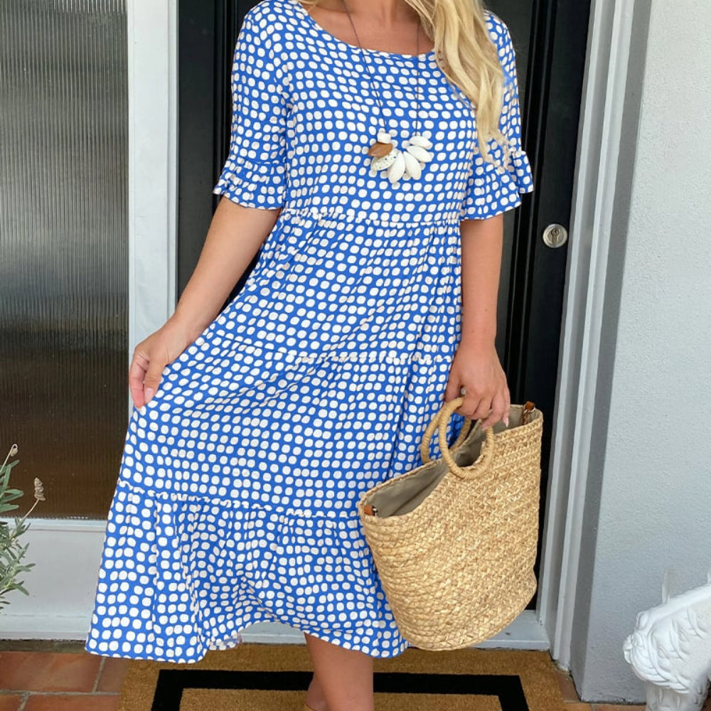 Women's Summer Dress Midi Polka Dot | Floral Dress 7